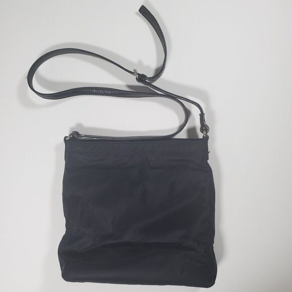 Kate Spade Women’s Crossbody Bag Black Nylon Gold Hardware Medium Shoulder Bag - Picture 15 of 15